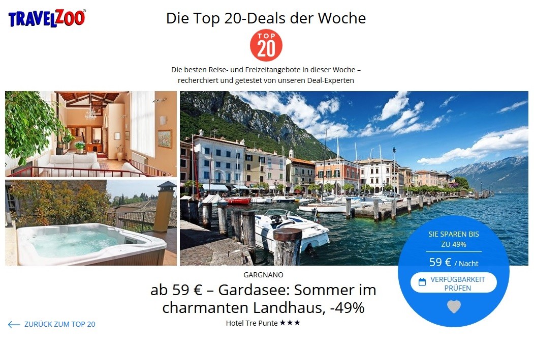 Travelzoo Top 20 Deal