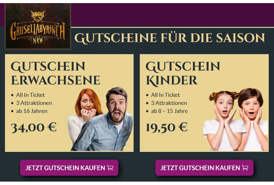 Grusellabyrinth Geschenkgutschein