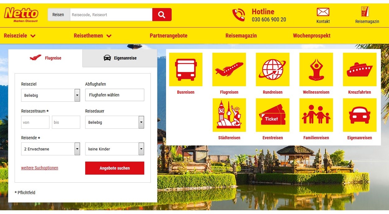Netto-Urlaub Startseite