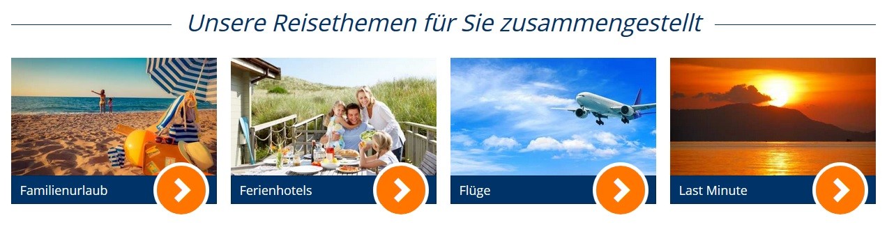 TravelScout24 Reisethemen
