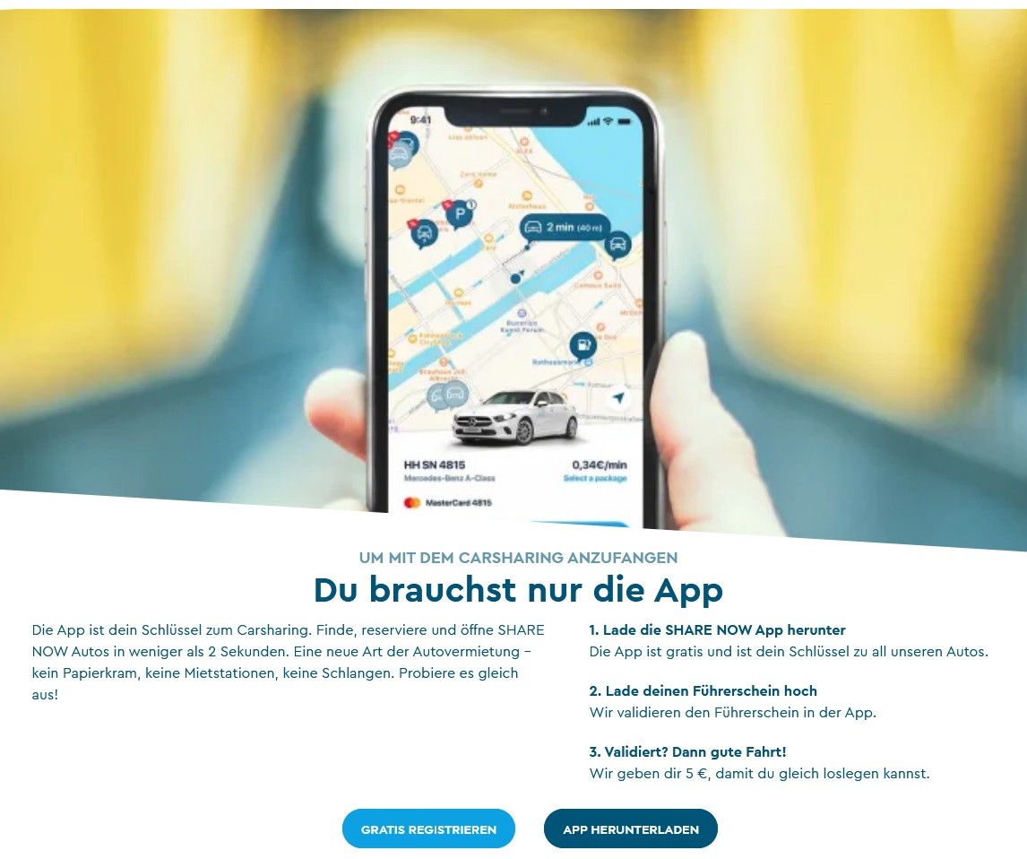 SHARE NOW App
