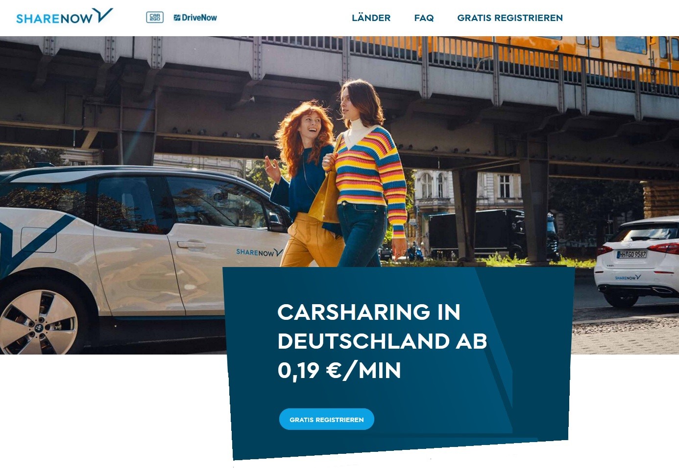 SHARE NOW Startseite