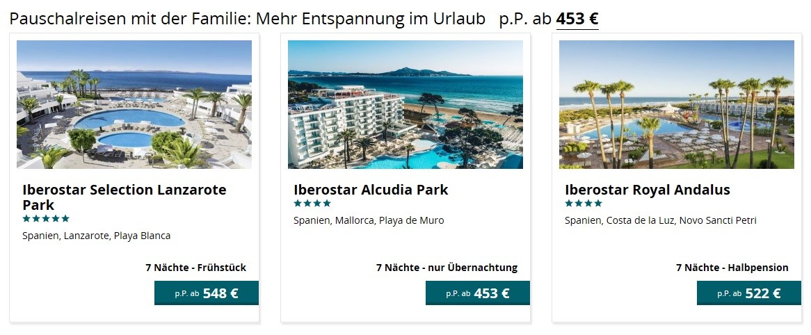 Galeria Reisen Familienurlaub