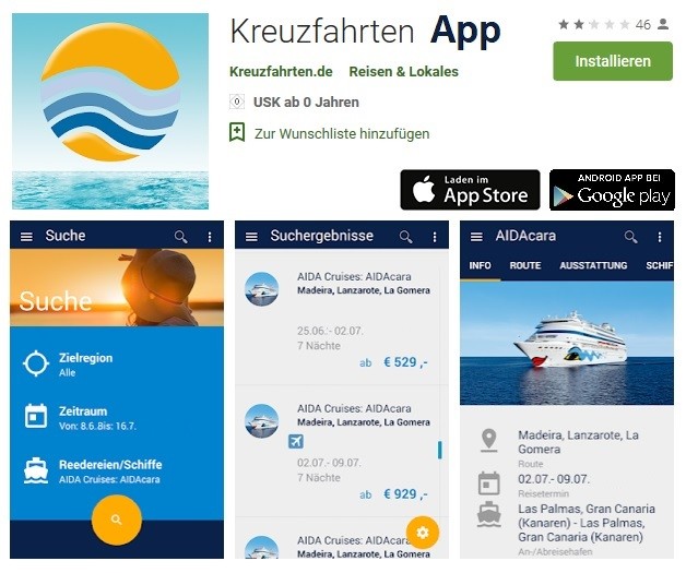 kreuzfahrten.de App