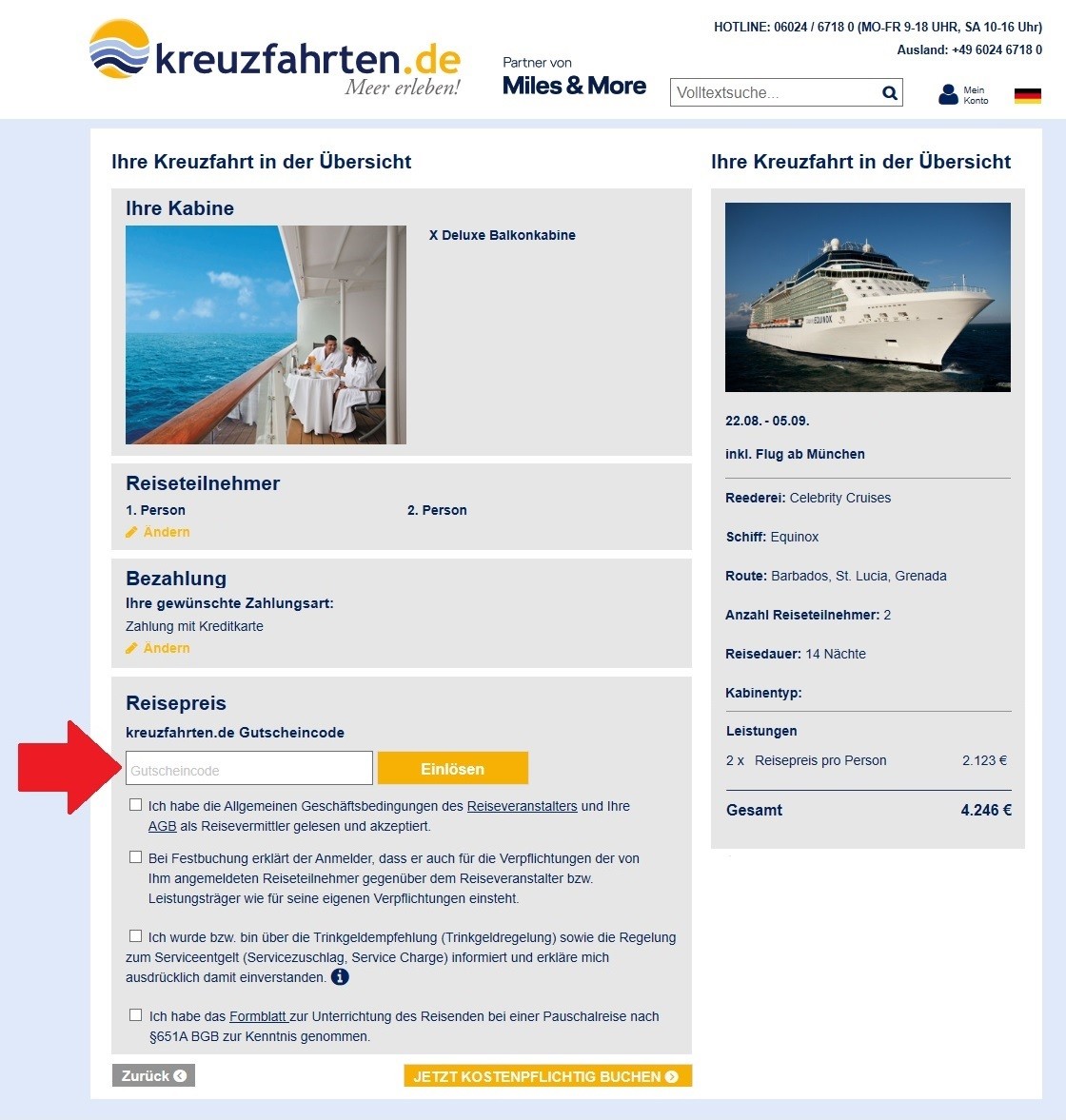 kreuzfahrten.de Gutschein