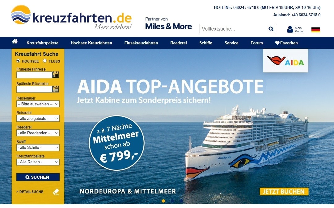 kreuzfahrten.de Startseite