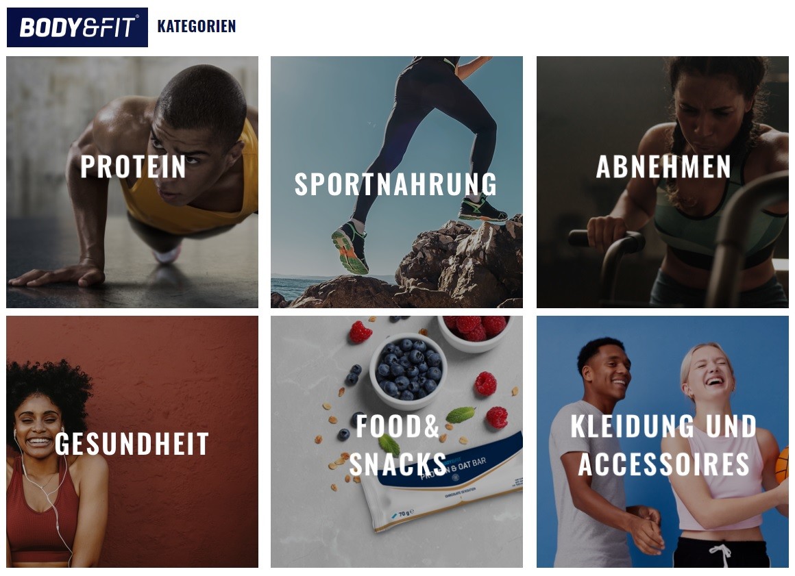 Body & Fit Kategorien