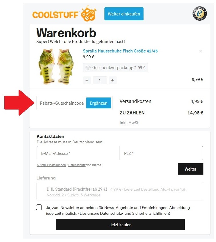 Coolstuff Gutschein