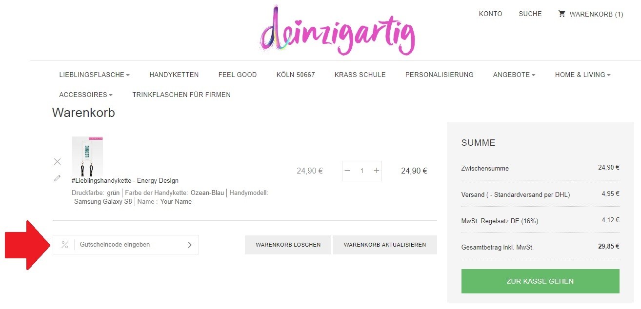 Deinzigartig Gutschein