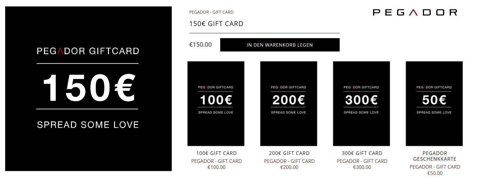 Pegador Geschenkgutschein