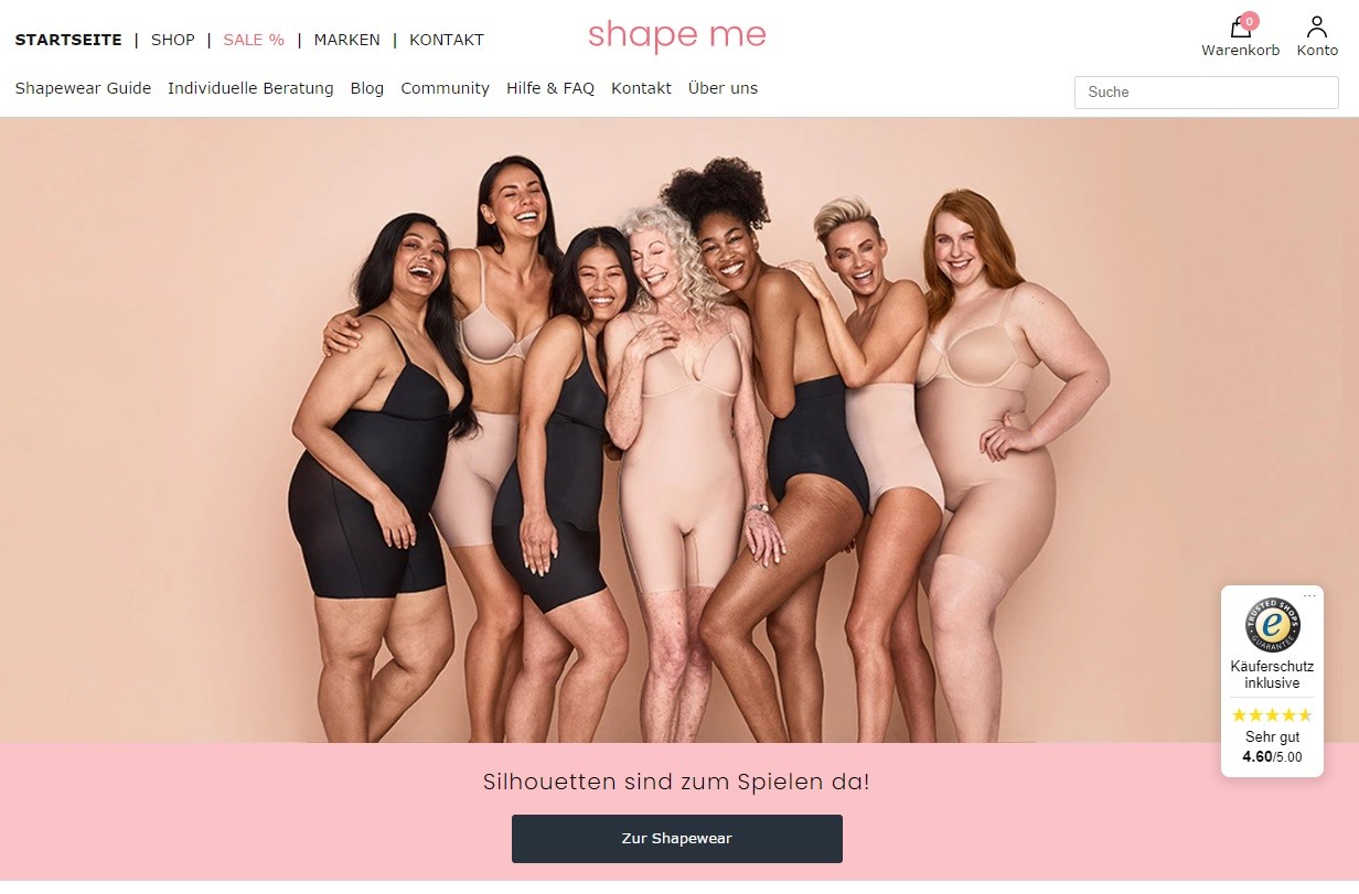 shape me Startseite