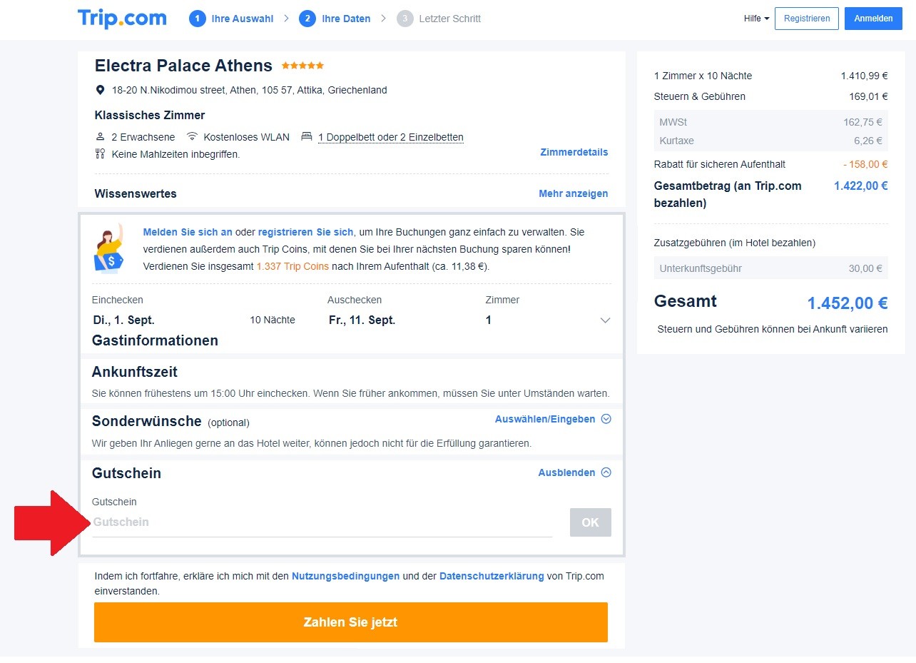 Trip.com Gutschein