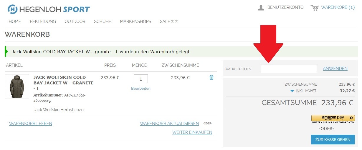 Hegenloh Sport Gutschein