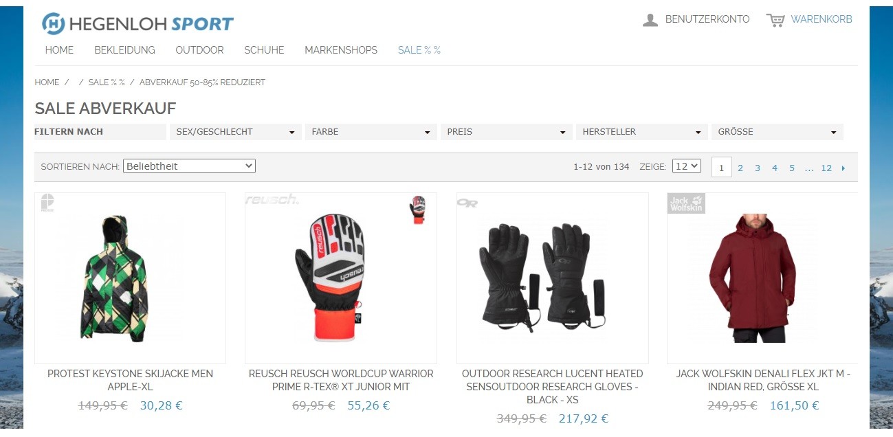 Hegenloh Sport Rabatte