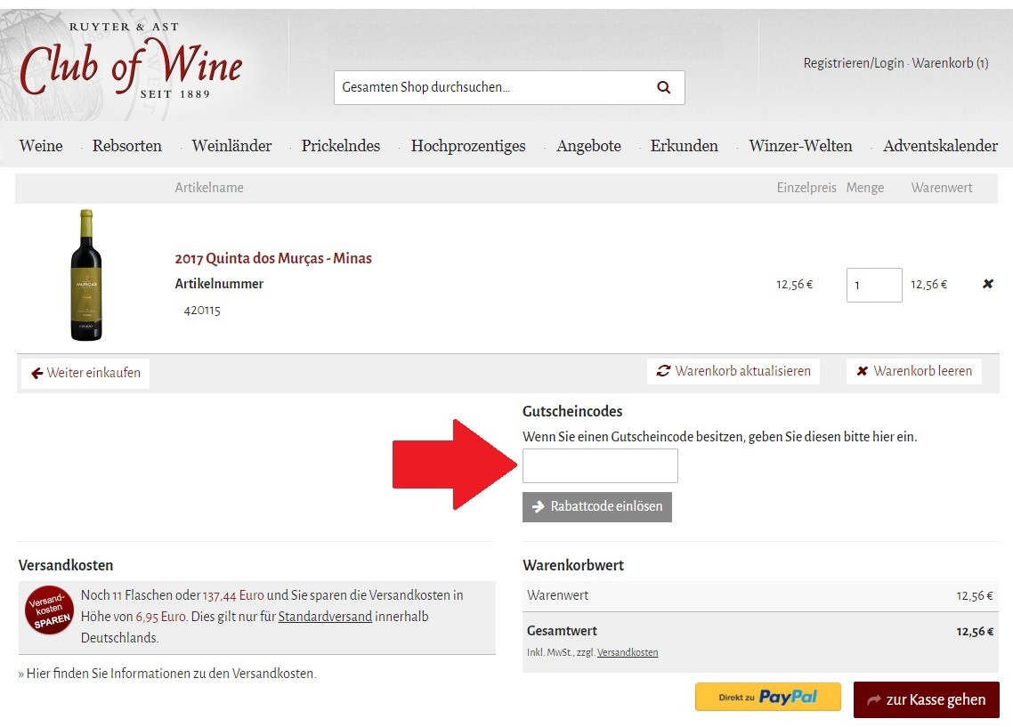 Club of Wine Gutschein