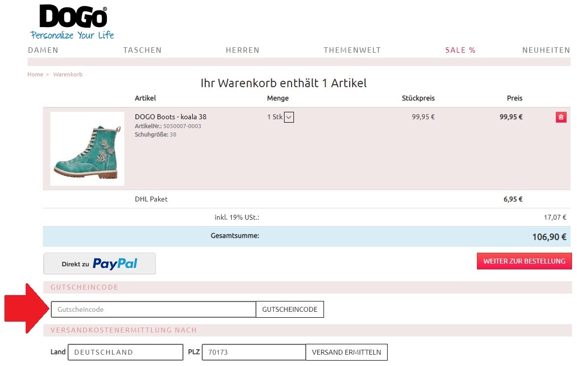 DOGO Gutschein