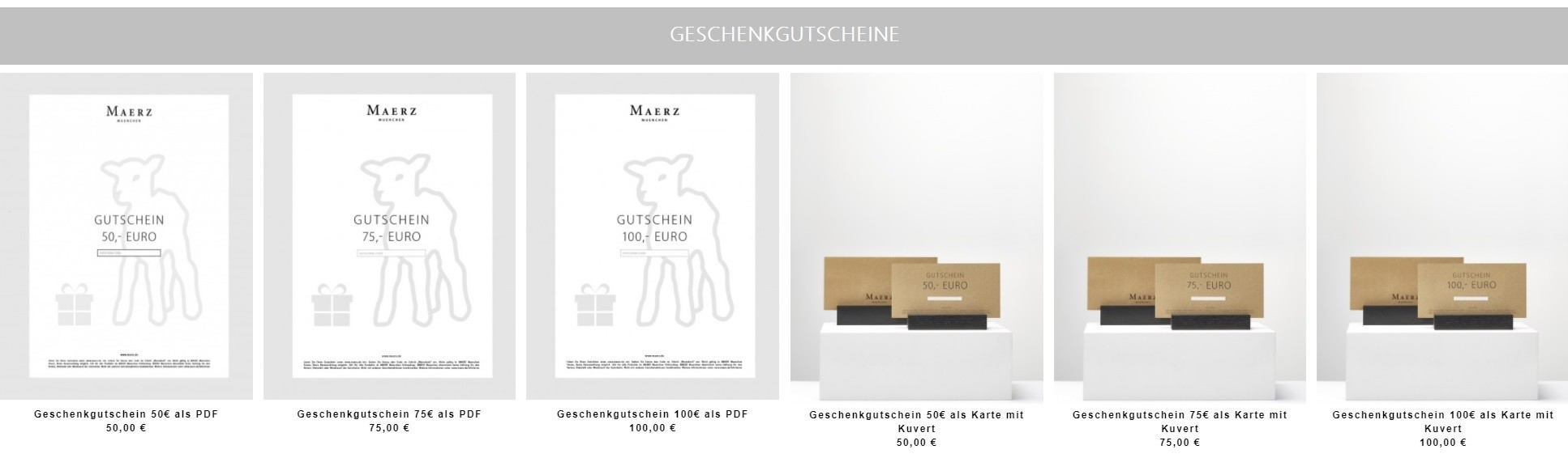 Maerz Geschenkgutschein