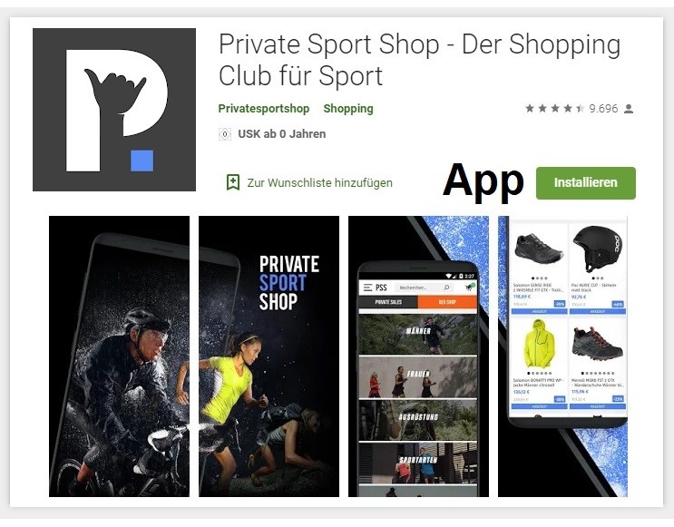 PrivateSportShop App