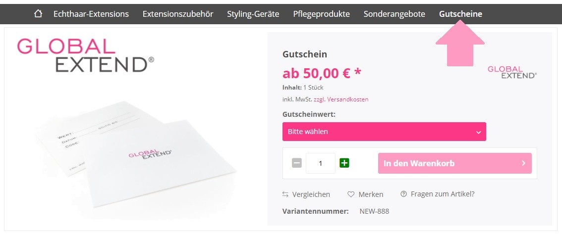 Global Extend Geschenkgutschein