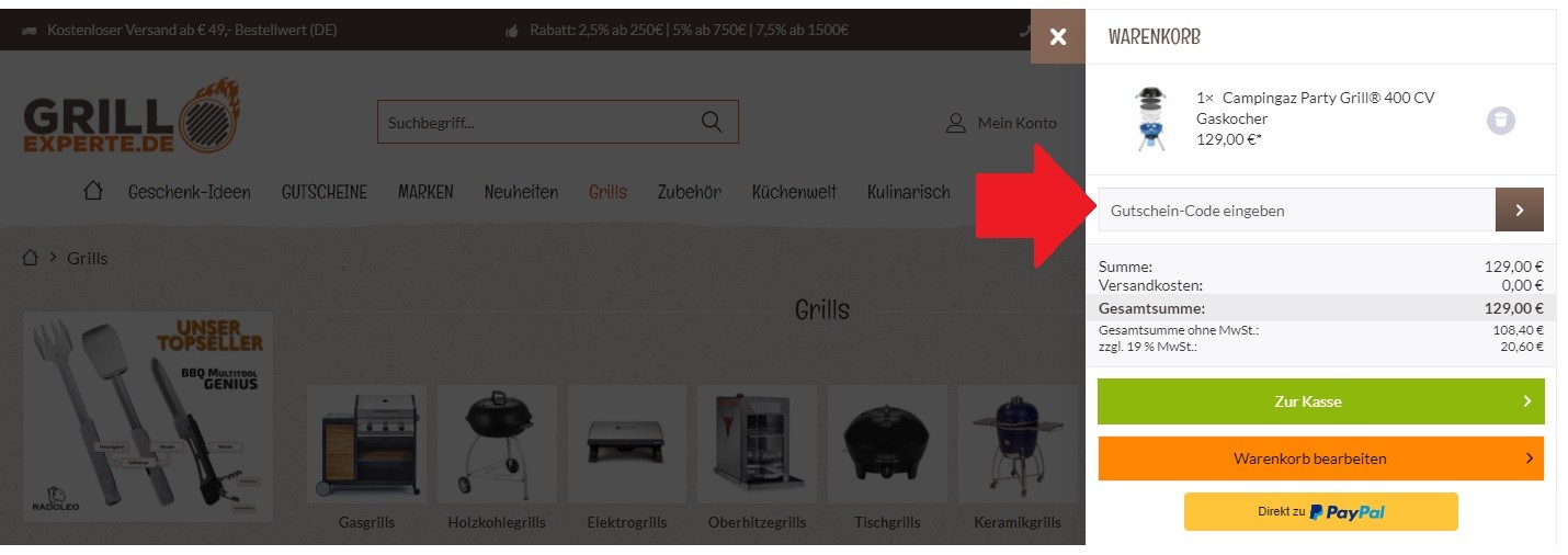 Grill Experte Gutschein