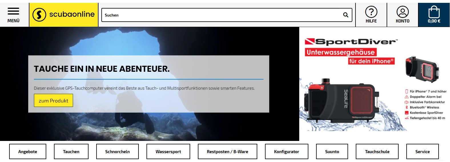 Scubaonline Startseite