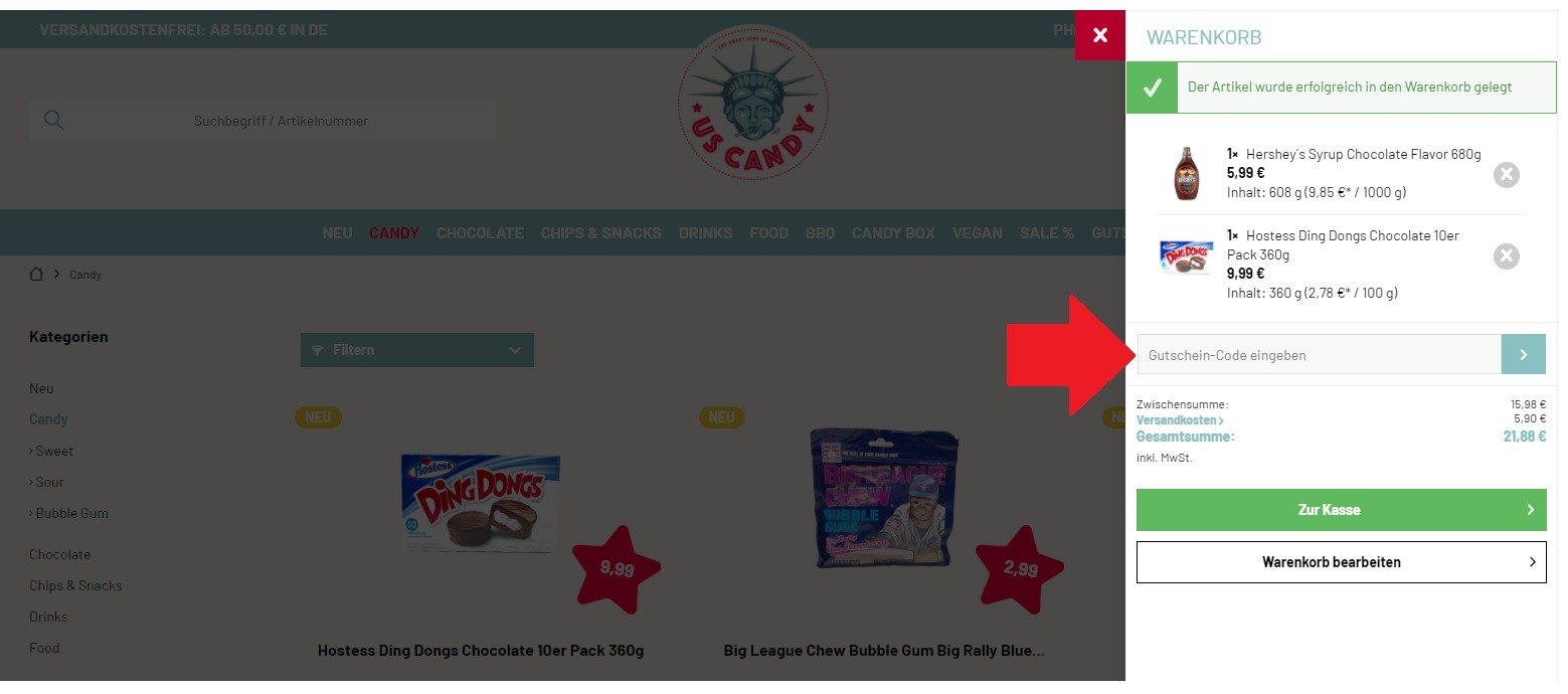 US Candy Gutschein