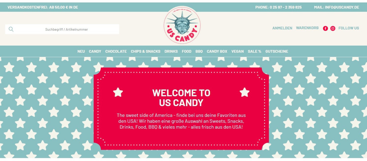 US Candy Startseite