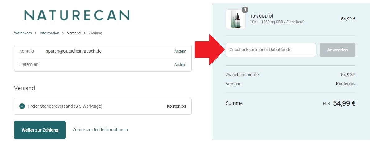 Naturecan Gutschein