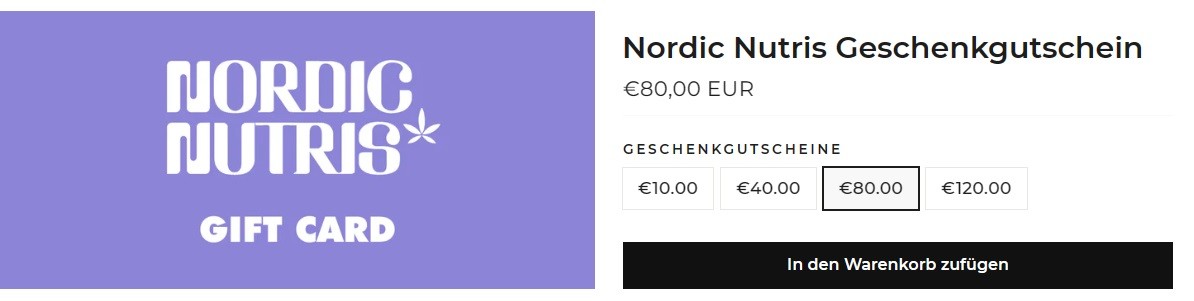 Nordic Nutris Geschenkgutschein
